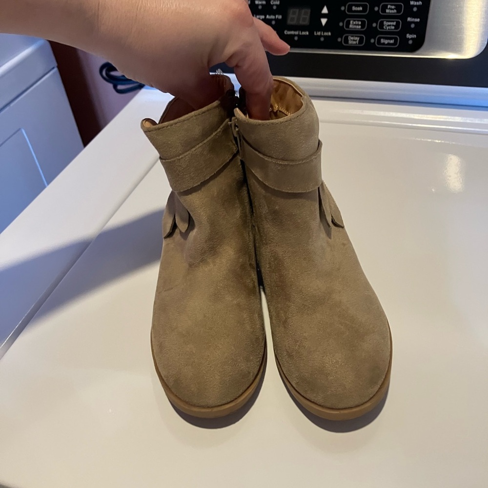 Tan faux Suede Ankle Boots